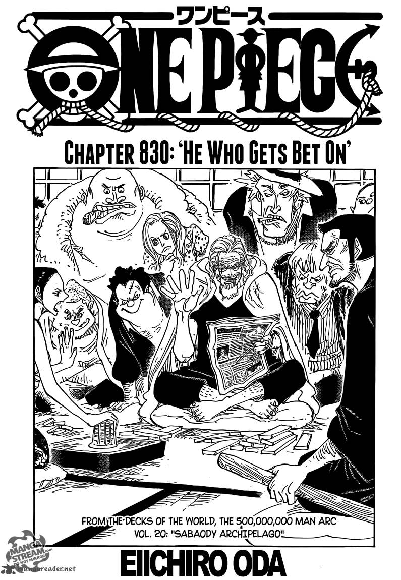 One Piece, Chapter 830 image 001