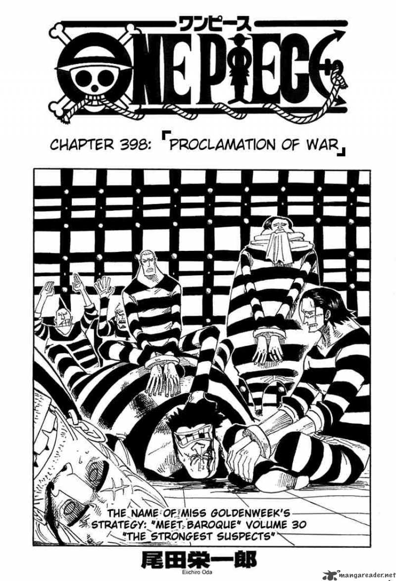 One Piece, Chapter 398 image 001