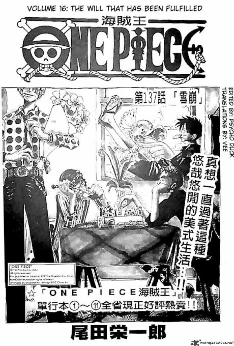 One Piece, Chapter 137 image 001